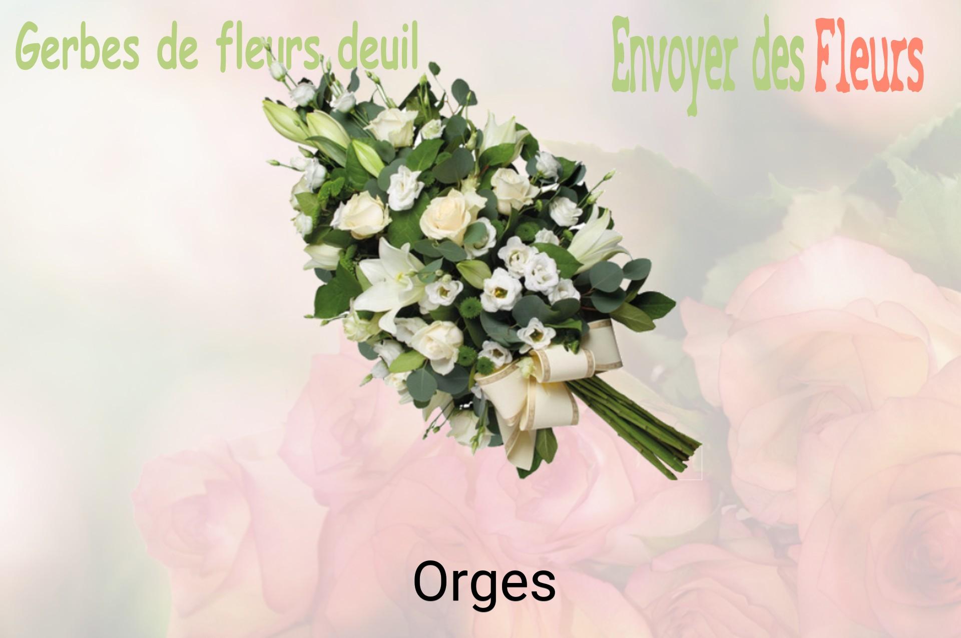 Gerbe de fleurs de deuil livrée à Orges